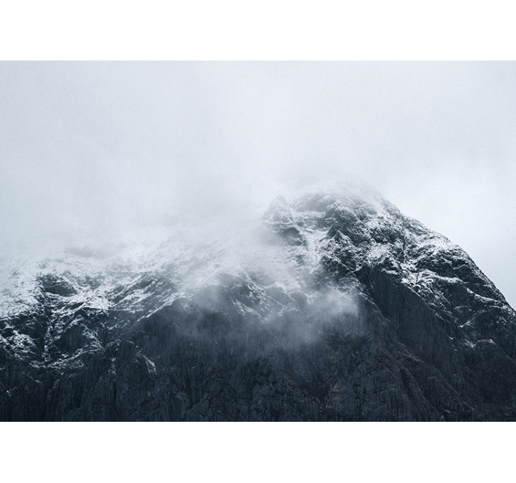 Fototapet fjell isbreen på toppen av fjellet - Tenstickers