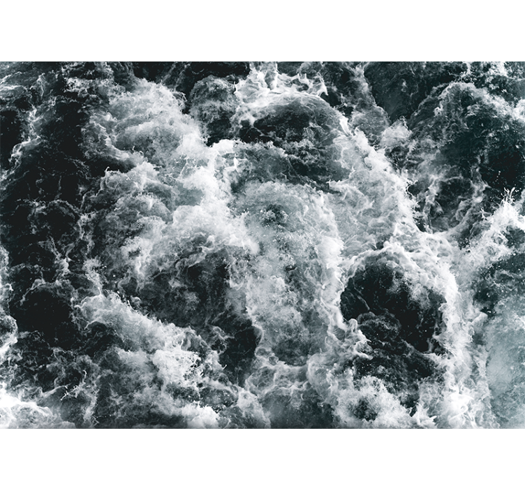 Fototapet sjø brølende havbølger - Tenstickers