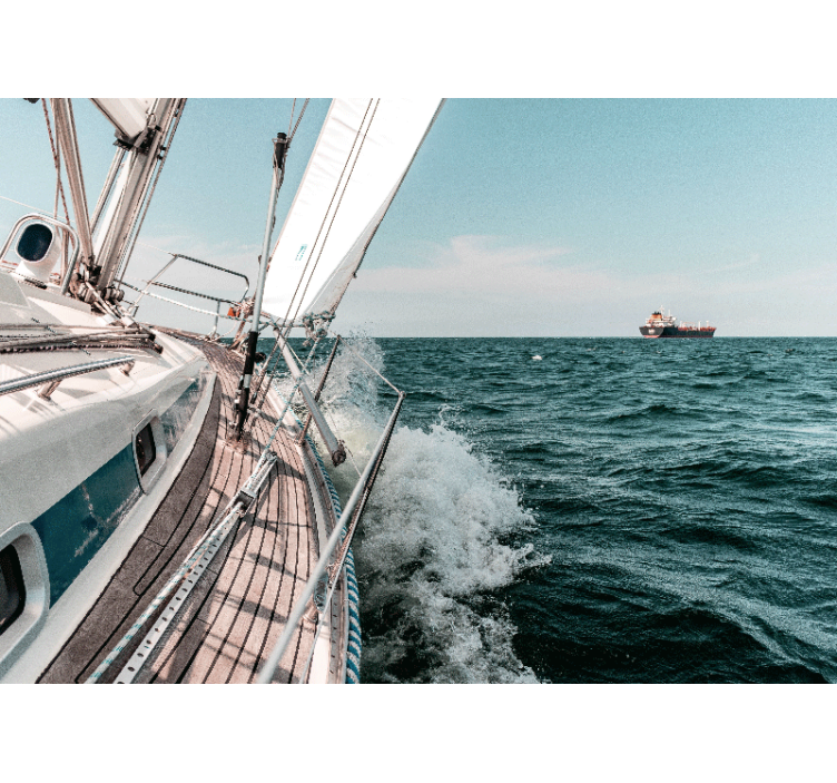 Fototapet sjø seilopplevelse - Tenstickers