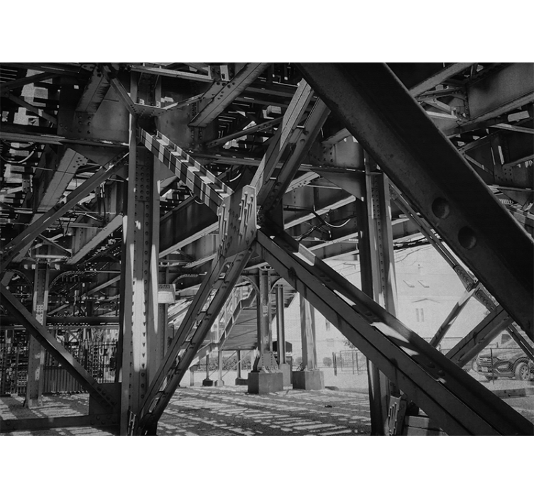 Fototapet byer urban strukturell design - Tenstickers