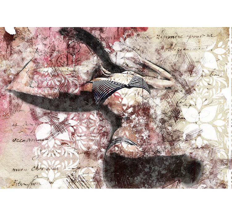 Fototapet kjærlighet elegant dans bevegelse - Tenstickers