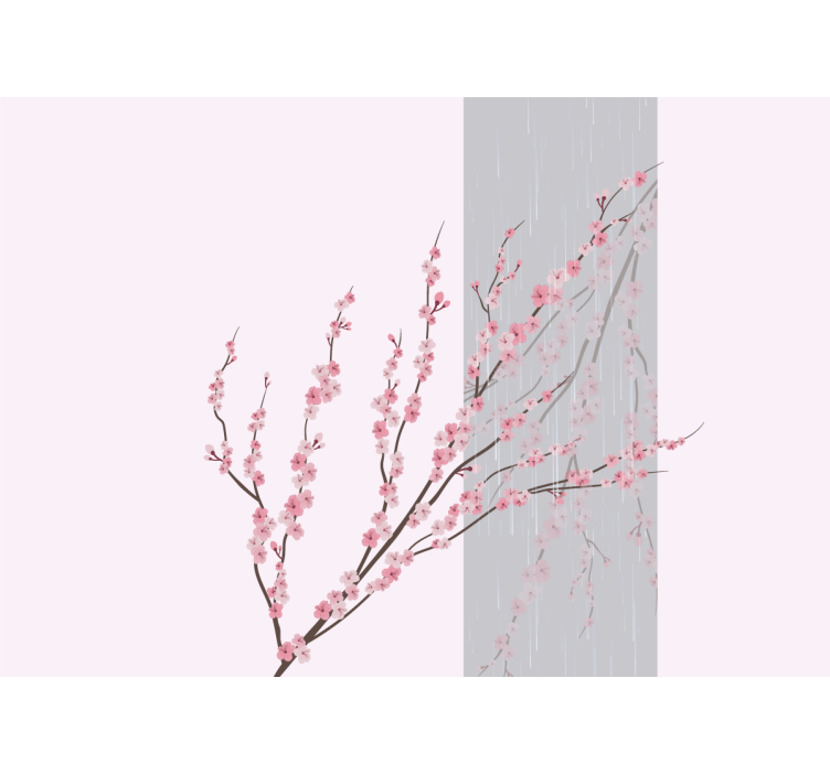 Fototapet blomster milde rosa blomster - Tenstickers