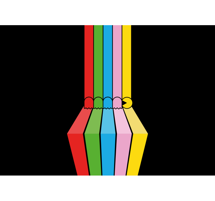 Fototapet urban kunst fargerike blyantstrøk - Tenstickers