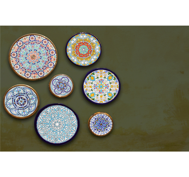 Fototapet dyr med intrikate sirkulære mønstre - Tenstickers