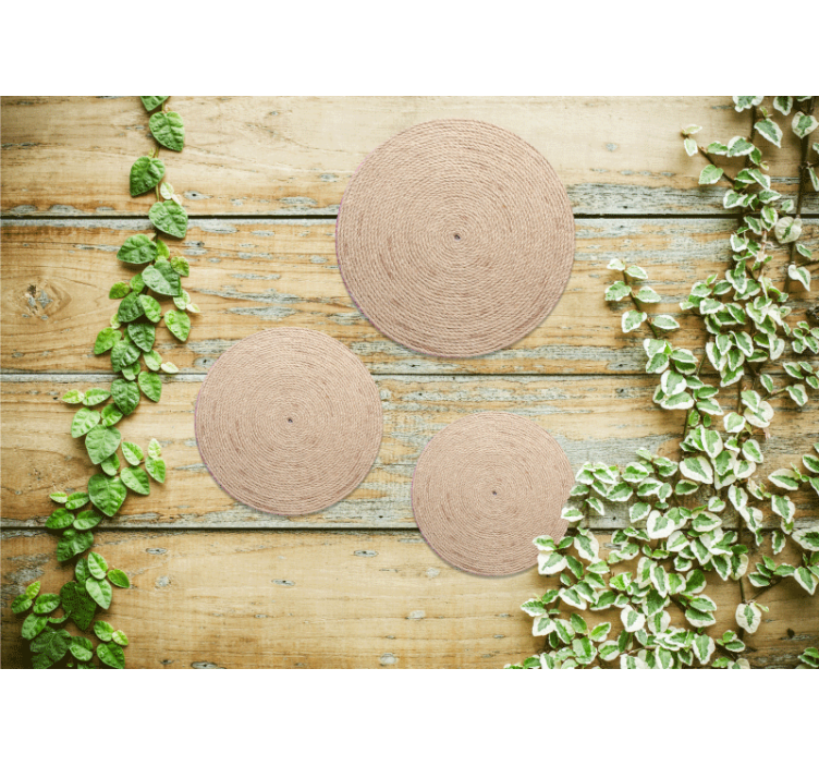 Fototapet andre teksturer og mønstre naturtro tau sirkler - Tenstickers