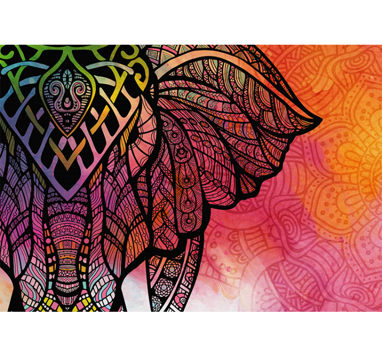 Gradient etnisk design fototapet mandalaer - Tenstickers