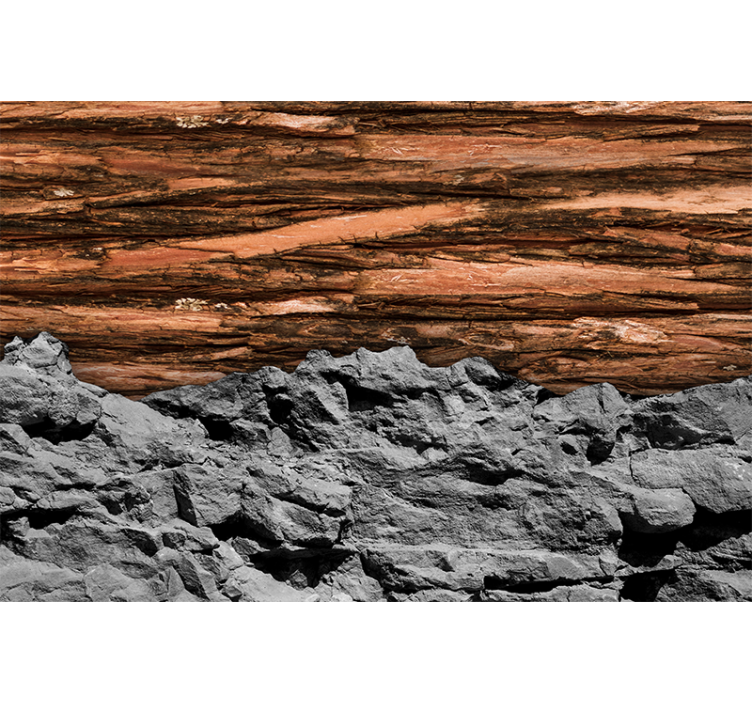 Jordaktige teksturerte lag fototapet stue - Tenstickers