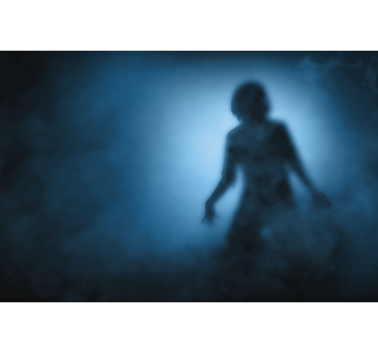 Zombiesilhuett Halloween fototapet - Tenstickers