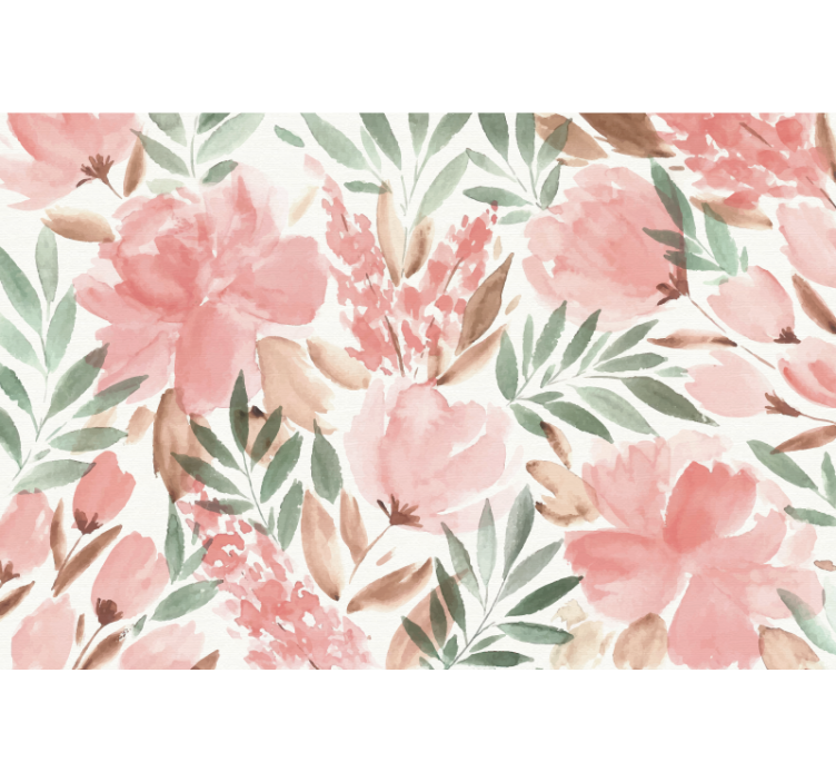 Papier peint panoramique florale fototapet - Tenstickers