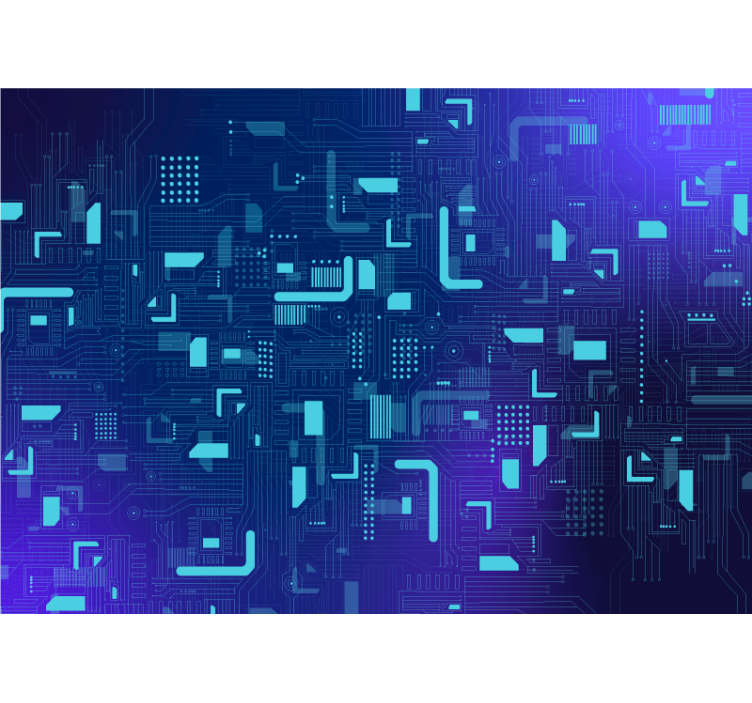 Elektronisk krets abstrakt fototapet - Tenstickers