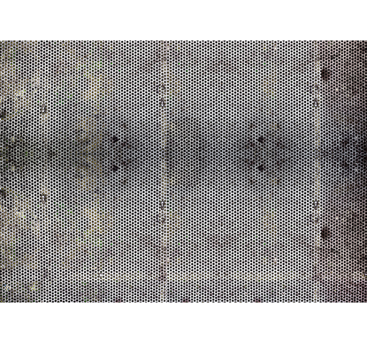 Boret metall mønster fototapeter - Tenstickers