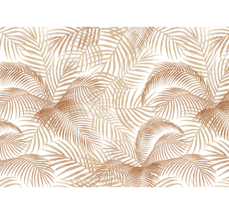 Eksotiske palmer terracotta fototapet - Tenstickers