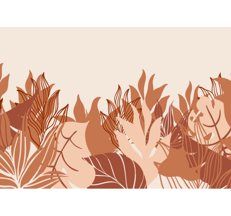 Tropisk landskap terracotta fototapet - Tenstickers