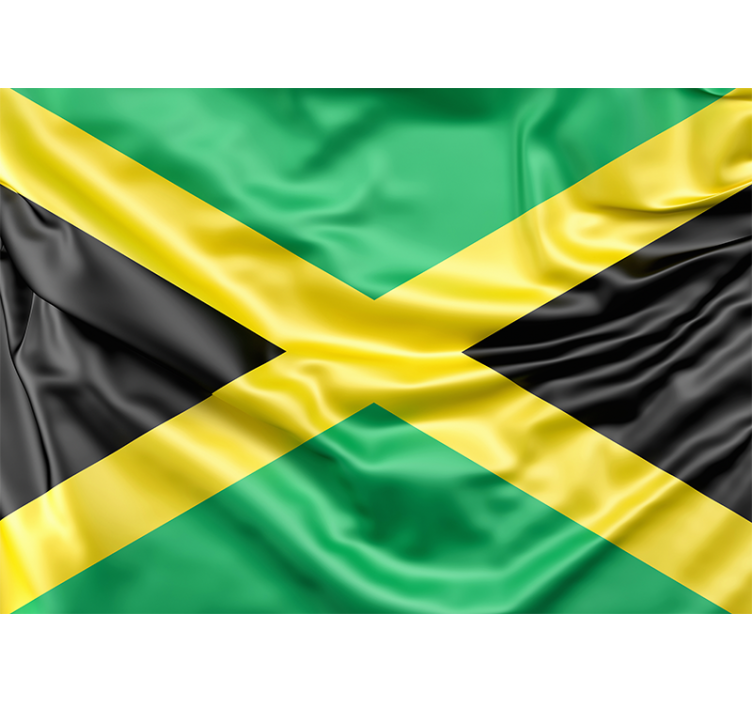 Jamaicansk flagg byer fototapet - Tenstickers
