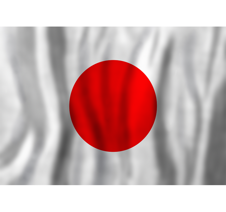 Japansk flagg byer fototapet - Tenstickers