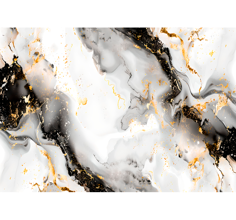 Svart og hvitt mønster abstrakte fototapet - Tenstickers