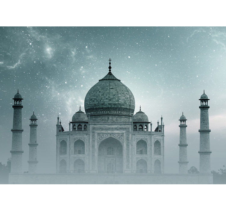 Taj mahal by night fototapet - Tenstickers