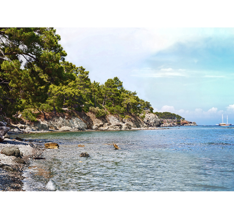 Antalya strand sjøfototapet - Tenstickers