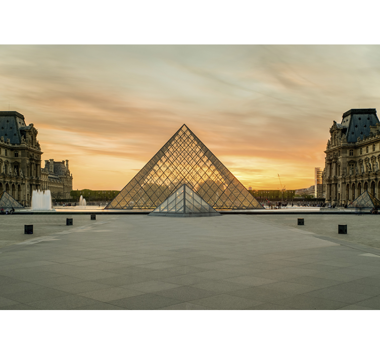 Louvre museum paris fototapet - Tenstickers