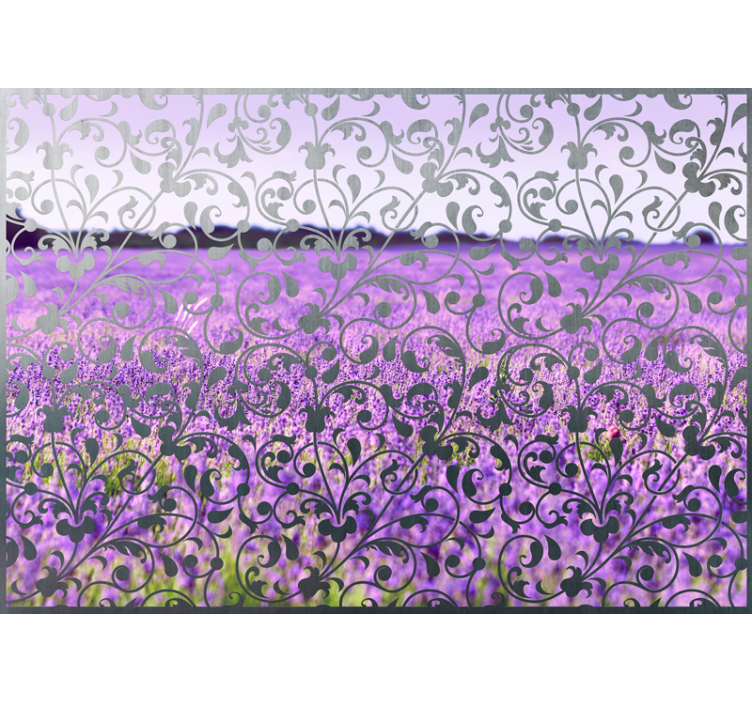Fototapet blomster lavendelblomster mønster - Tenstickers