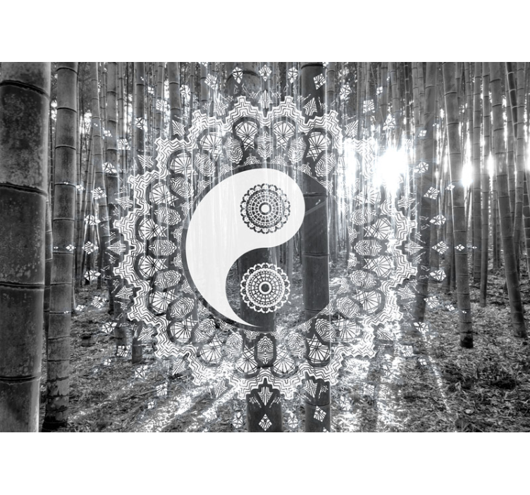 Fototapet zen yin yang mandala - Tenstickers
