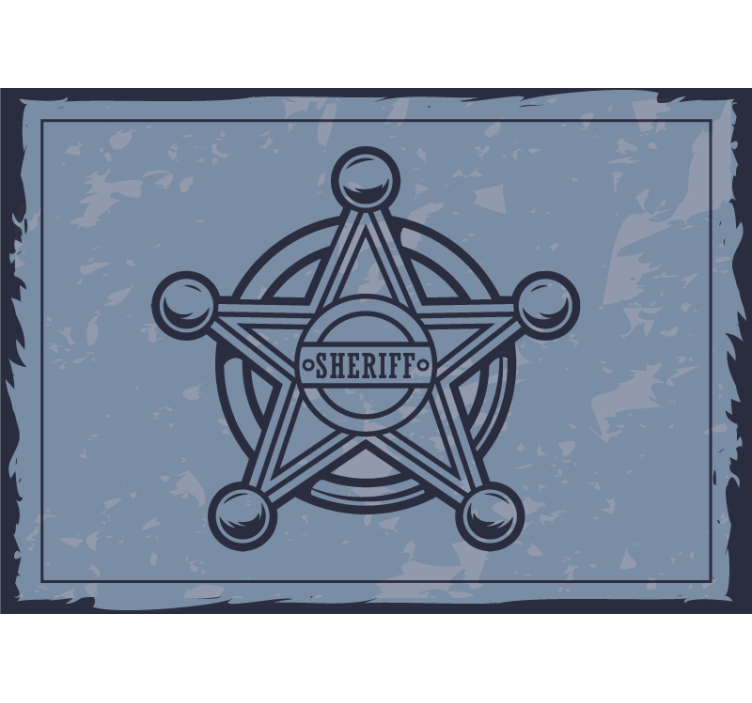 Fototapet mennesker sheriffmerke lekesett - Tenstickers