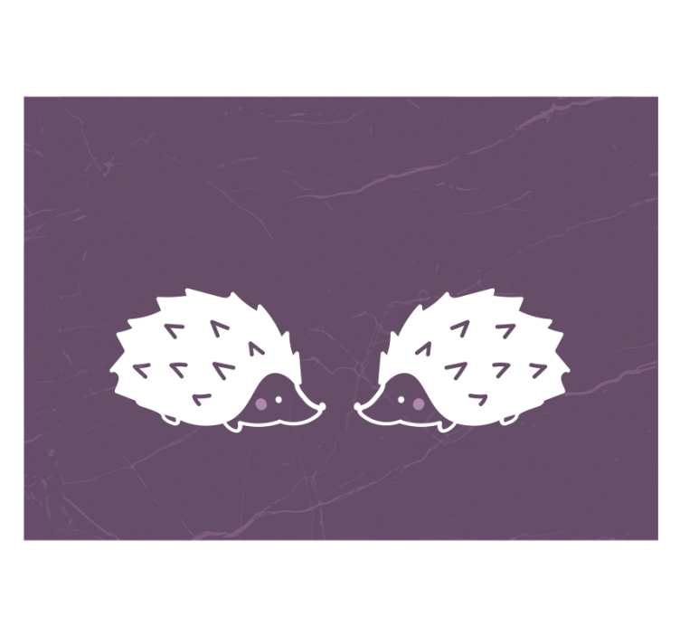 Fototapet dyr søte pinnsvinpar - Tenstickers