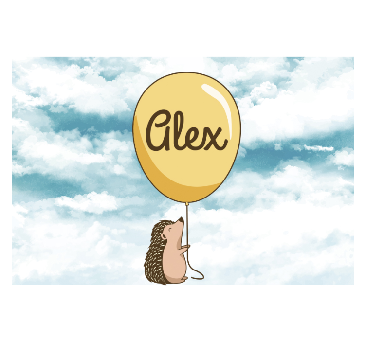 Fototapet kjærlighet pinnsvinballongglede - Tenstickers