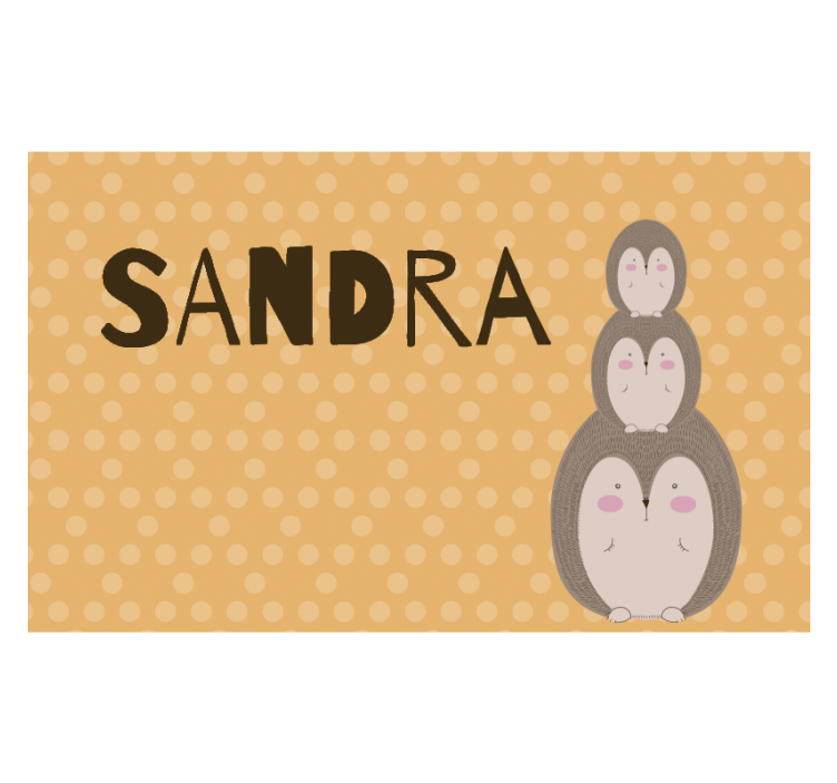 Piggsvin tegnet med navn soverom fototapeter - Tenstickers