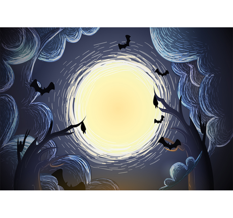 Elegant halloween flaggermus fototapet - Tenstickers