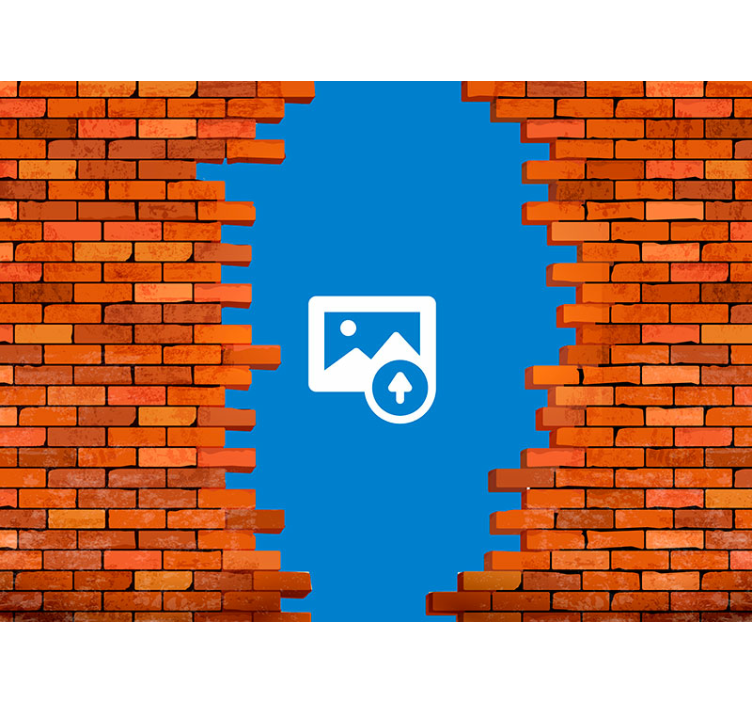 Hull i veggen med foto tilpasset veggmaleri - Tenstickers