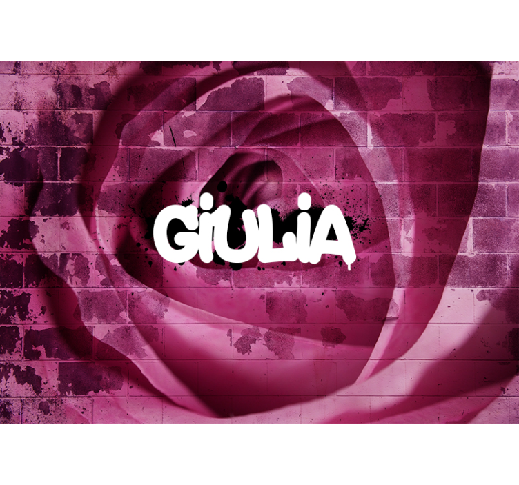 Personlig blomster graffiti tilpassa veggmaleri - Tenstickers