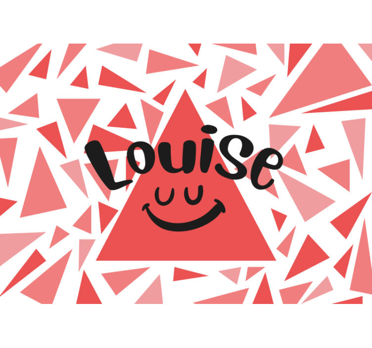 Personalisert rosa trekant tilpasset veggmaleri - Tenstickers