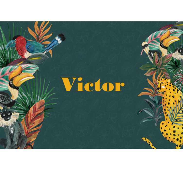 Fototapet dyr eksotisk dyreliv ekspedisjon - Tenstickers