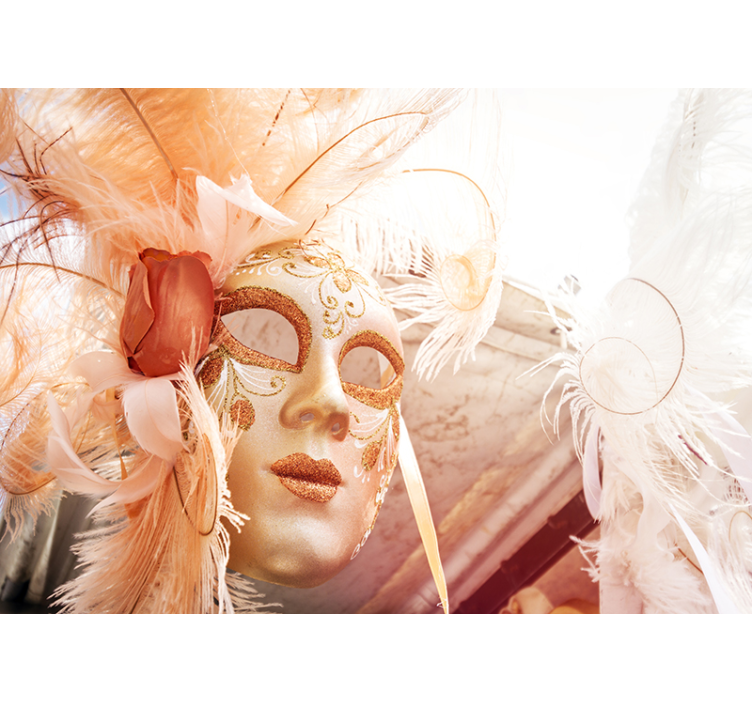 Fototapet kjærlighet elegant karnevalsmaske - Tenstickers