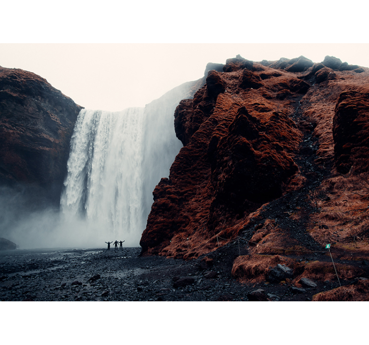 Flere fossefall fototapet - Tenstickers