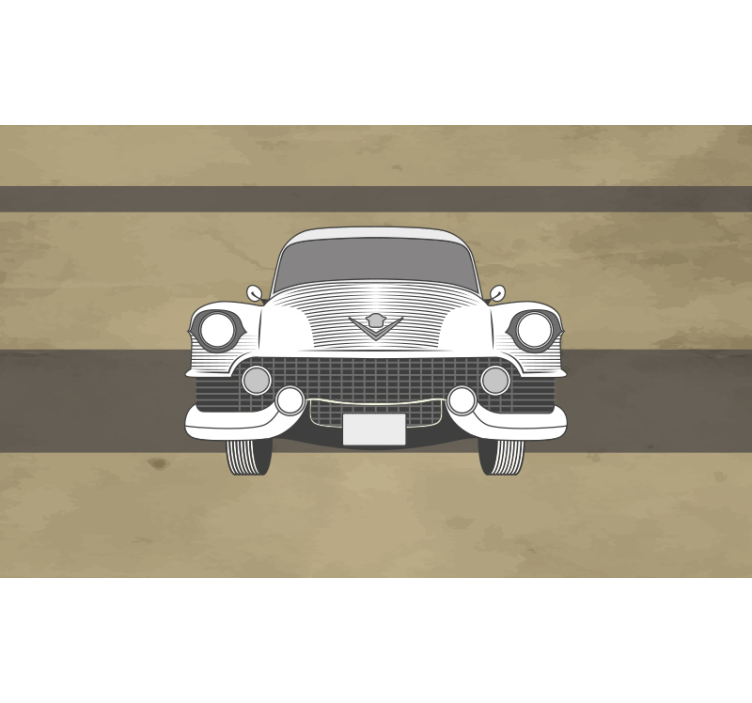 Klasse av 51 cadillac vintage veggmaleri - Tenstickers