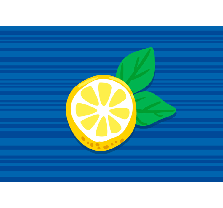 Hånd tegne sitroner veggmaleri - Tenstickers