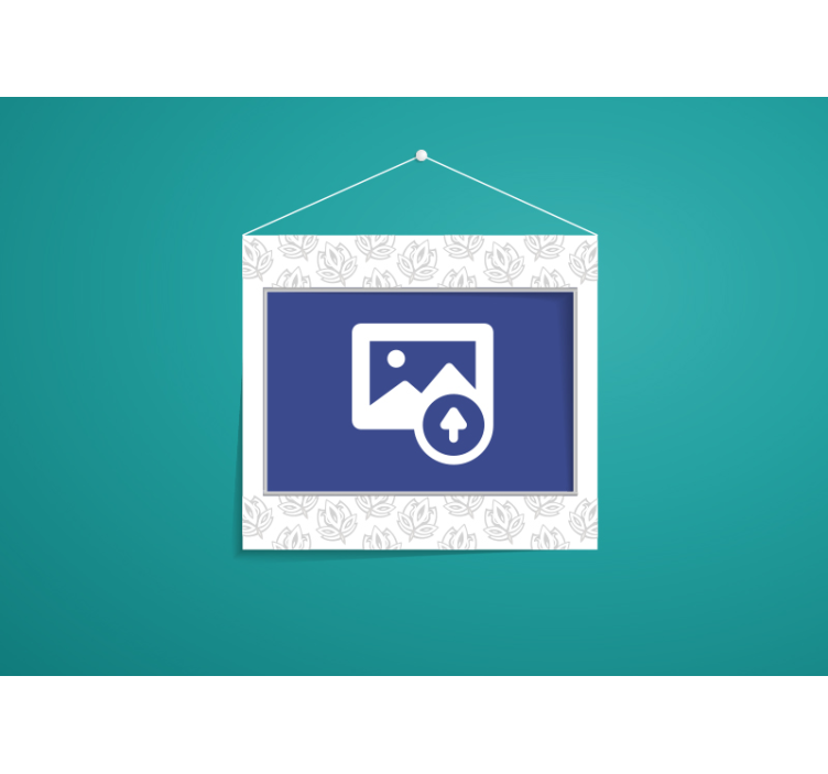 Floral wall frame tilpasset fototapet - Tenstickers