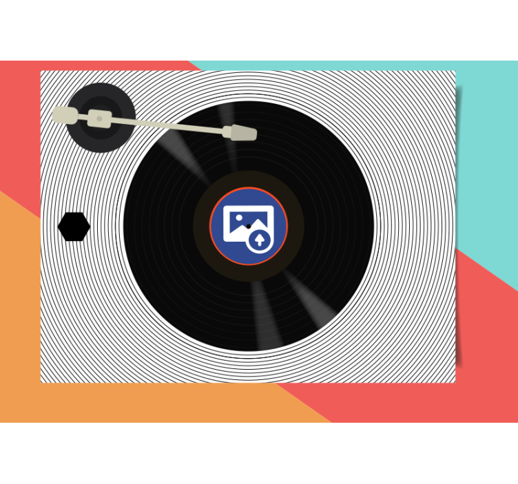 Fototapet musikk vinylplate kjærlighet - Tenstickers