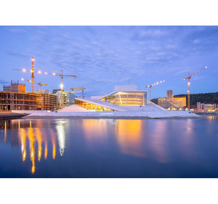 Moderne arkitektonisk design fototapet byer - Tenstickers