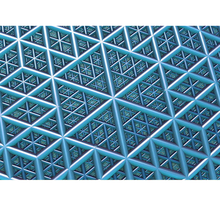 Geometrisk 3d veggmaleri med trekanter 3d - Tenstickers