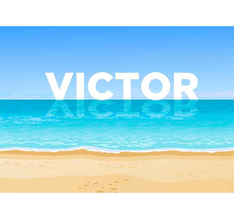 Strand med vann fototapet sjø - Tenstickers