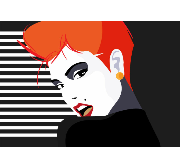 Mystisk kvinnelig ansikt urban kunst fototapet - Tenstickers