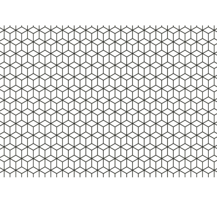 Geometrisk kubemønster fototapet tekstur - Tenstickers