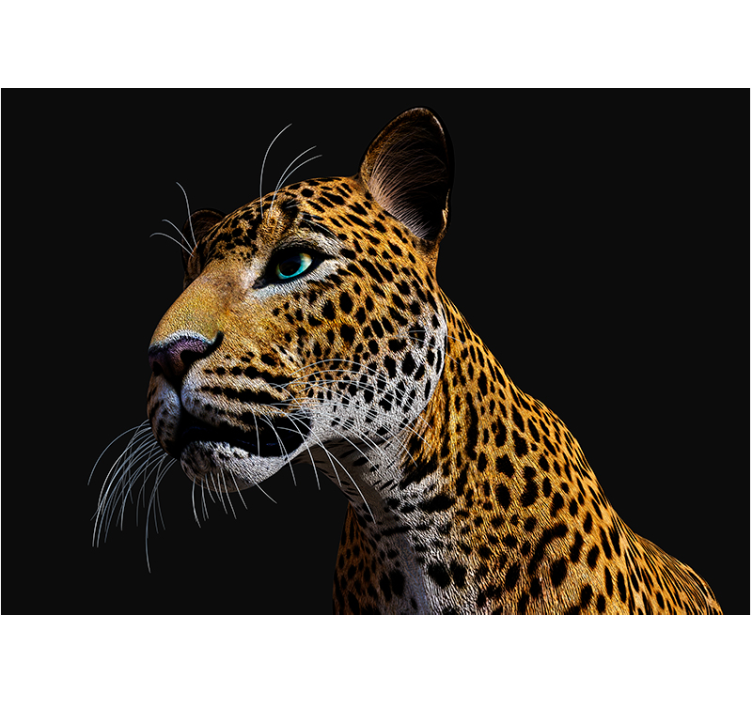 3d hard leopard 3d fototapet - Tenstickers