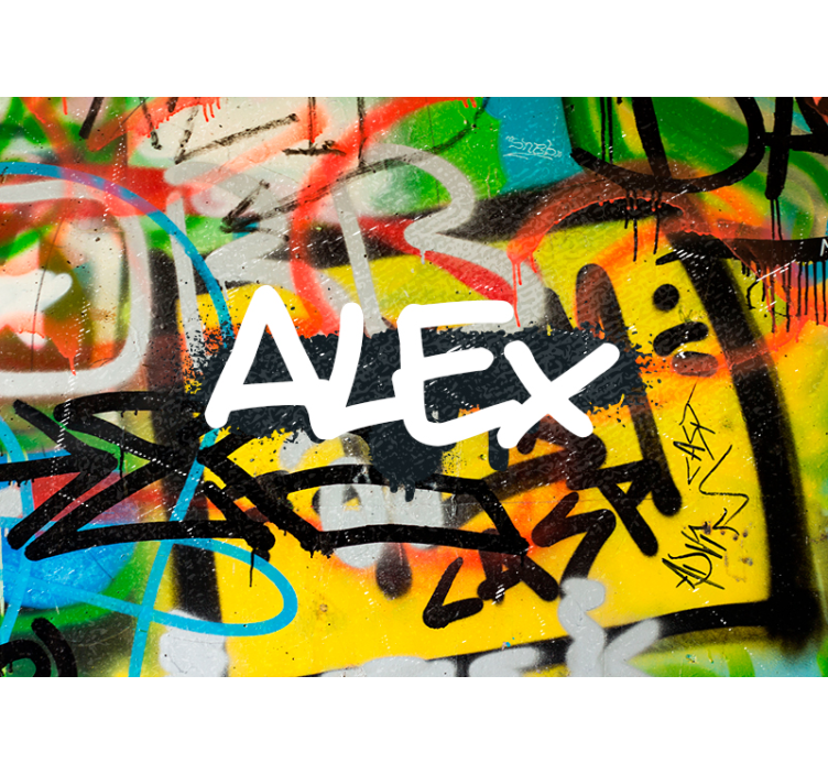 Fargerik bykunst fototapet urban kunst - Tenstickers