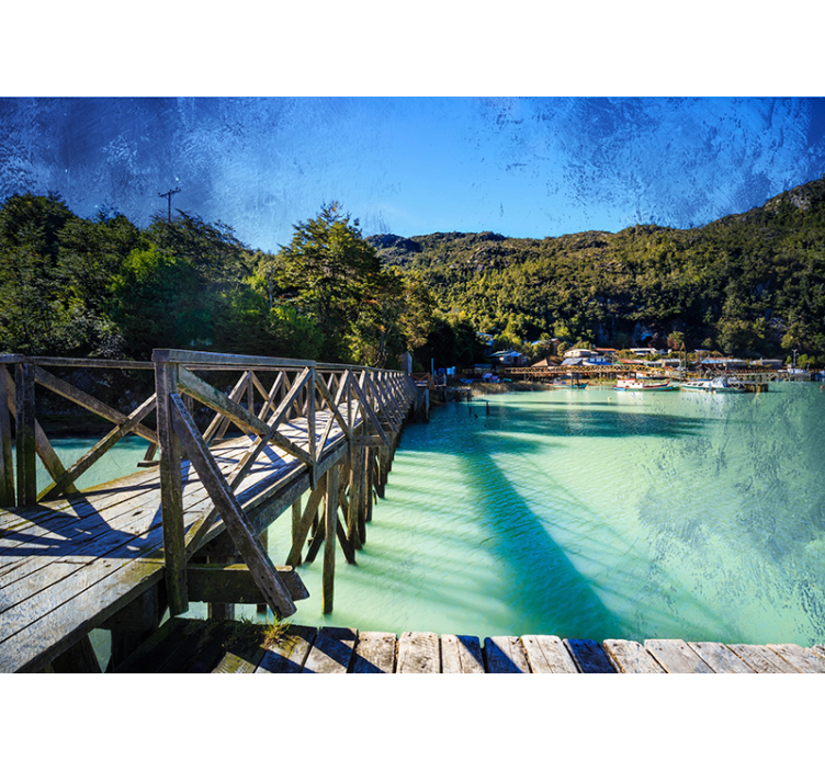 Naturskjønn kyststi fototapet landskap - Tenstickers