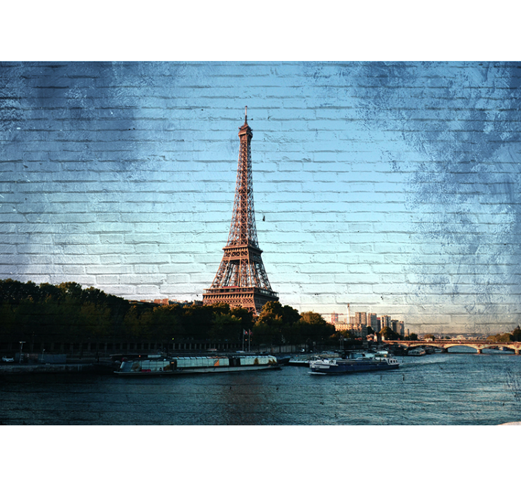 Fototapet paris eiffeltårnet perspektivutsikt - Tenstickers