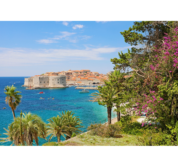 Dubrovnik kystutsikt fototapet byer - Tenstickers